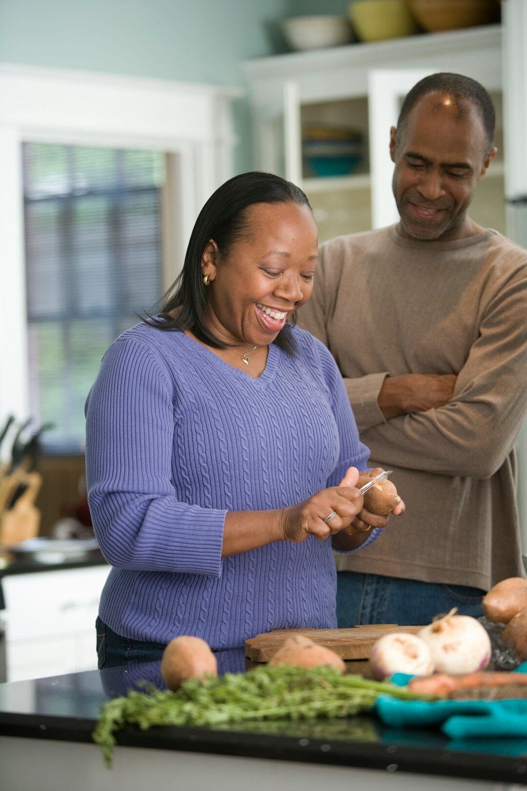 healthy senior meal preparation