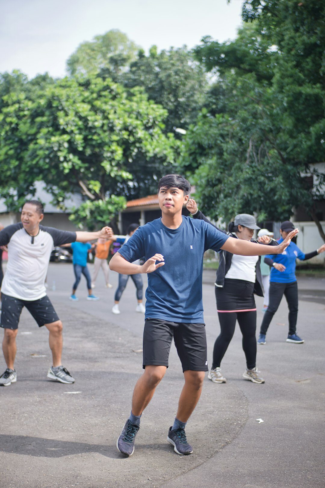 seniors doing group exercises